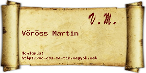 Vöröss Martin névjegykártya